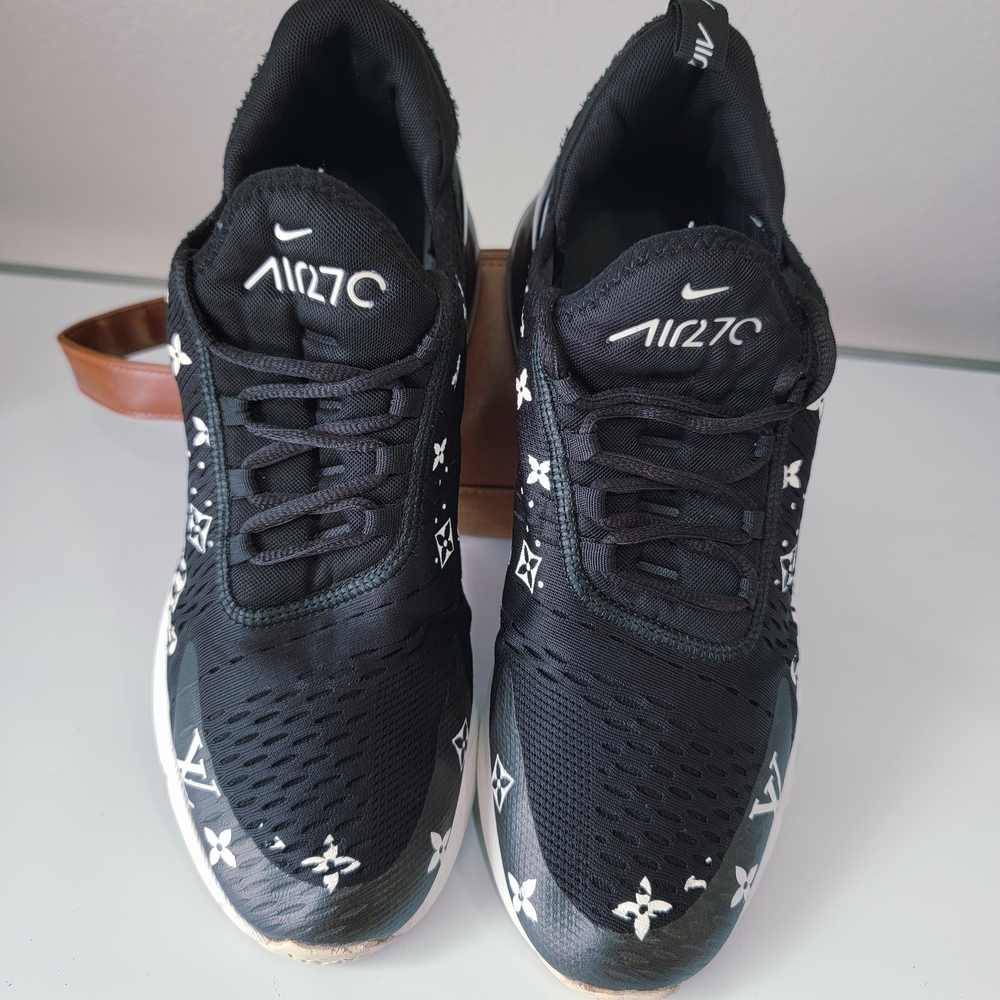 Nike Air Max 270 AH8050-012 Custom Graphic Print Black Men’s Size 10 No Box